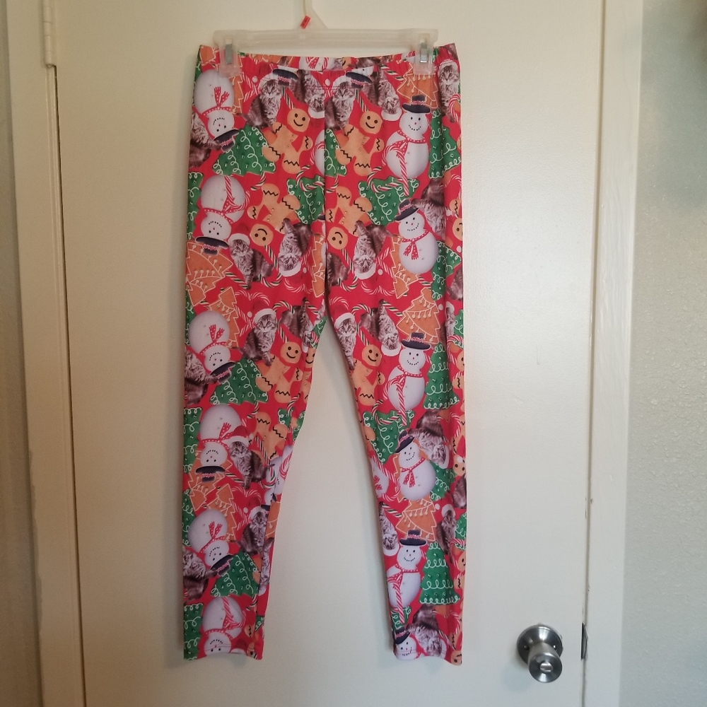 Christmas cat leggings